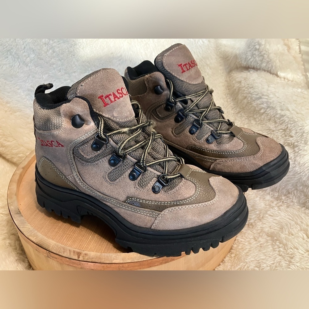 Itasca Brown Lace Up Hiking Outdoor Rugged Boots Size 7